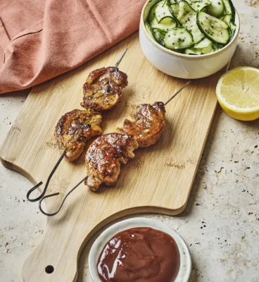 Veal breast skewers