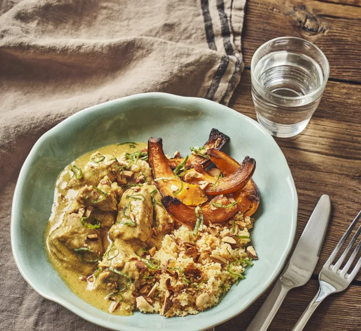 Curry veal sauté